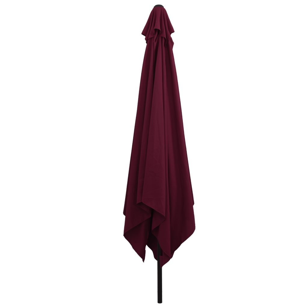 Neliömäinen Puutarha Parasoli 295x245 cm Bordeaux Punainen - Image 3