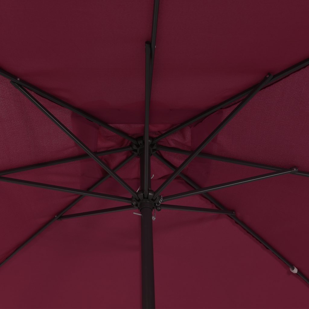 Neliömäinen Puutarha Parasoli 295x245 cm Bordeaux Punainen - Image 4