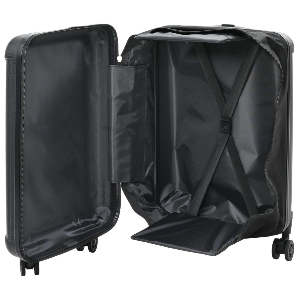 taitettava matkalaukku kovakotelo 20'' musta 34x23x55.5 cm ABS - Image 2