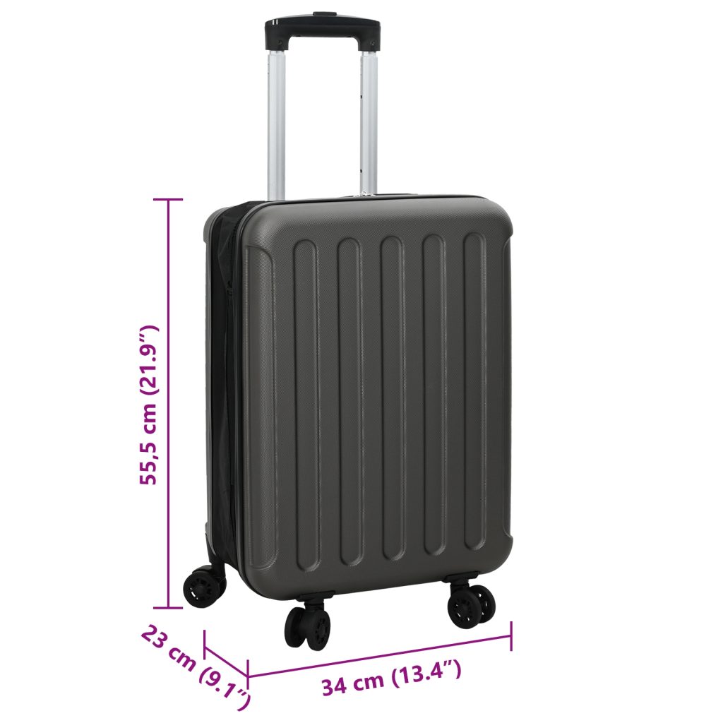 Kokoontaitettava kovakourinen matkalaukku 20'' Tummanharmaa 34x23x55.5 cm ABS - Image 11