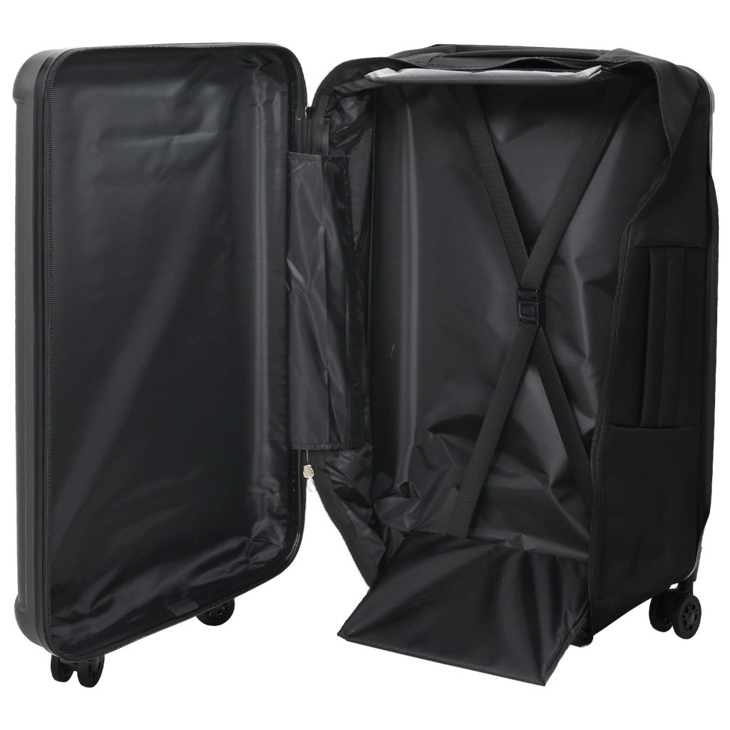 Kokoontaitettava Matkalaukku Kovakuori 24'' Tummanharmaa 43x27x66 cm ABS - Image 2