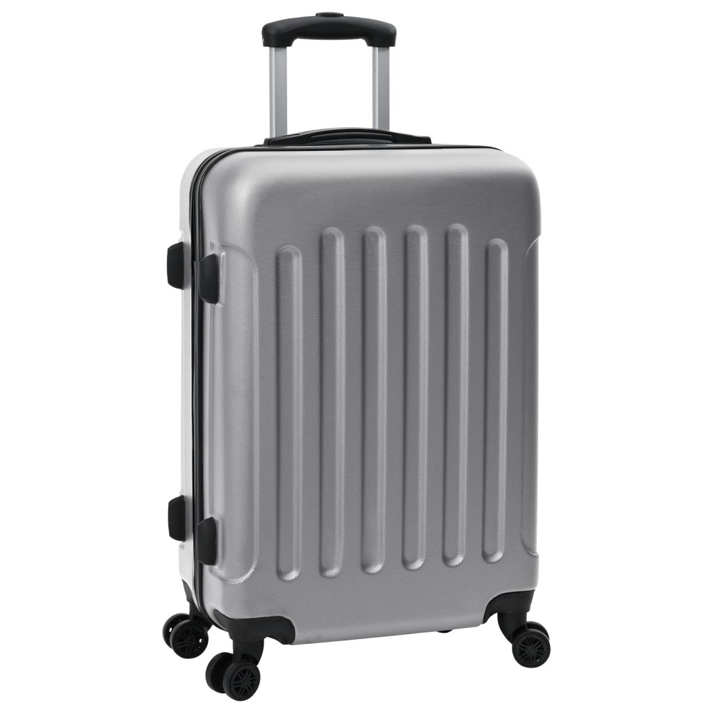matkalaukku setti 3 kpl kova kuori hopea 20'' 24'' 28'' ABS - Image 3