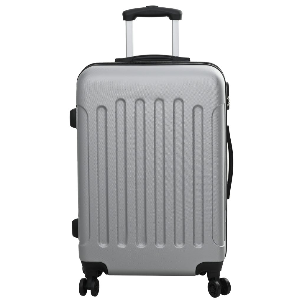matkalaukku setti 3 kpl kova kuori hopea 20'' 24'' 28'' ABS - Image 4