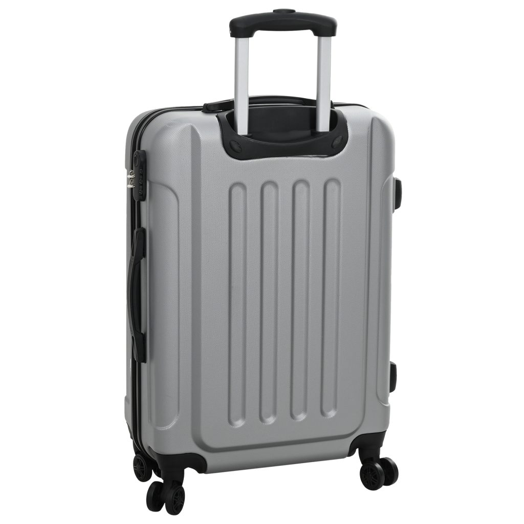 matkalaukku setti 3 kpl kova kuori hopea 20'' 24'' 28'' ABS - Image 6