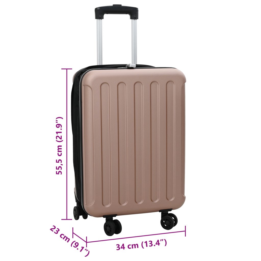 Käännettävä matkalaukku Kovakotelo 20'' Vaaleanpunainen 34x23x55.5 cm ABS - Image 11