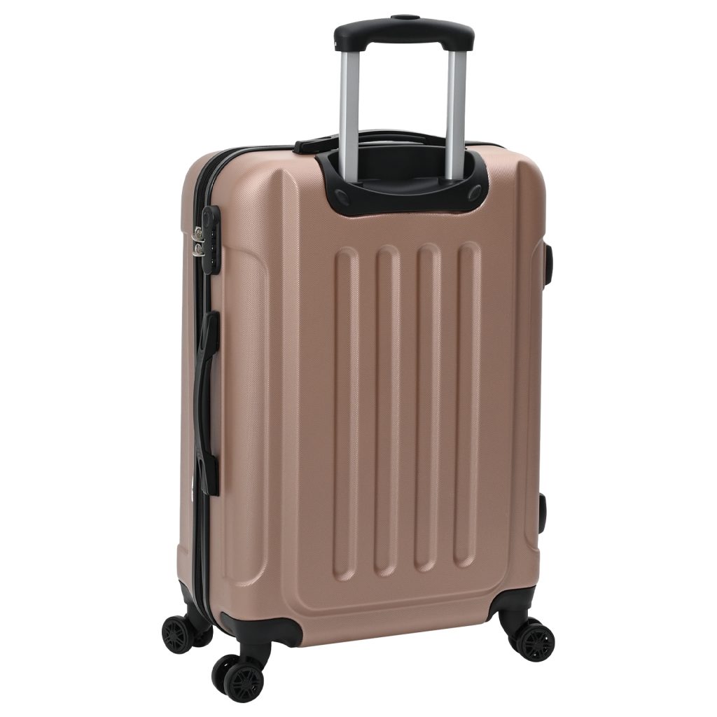Matkalaukkusetti 3 kpl Kovakuorinen Rose kultainen 20” 24” 28” ABS - Image 6