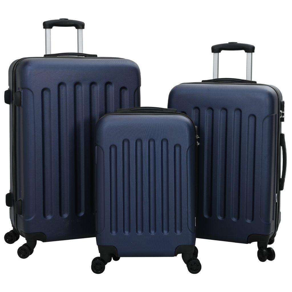matkalaukkusetti 3 kpl Kovakuorinen Laivastonsininen 20” 24” 28” ABS