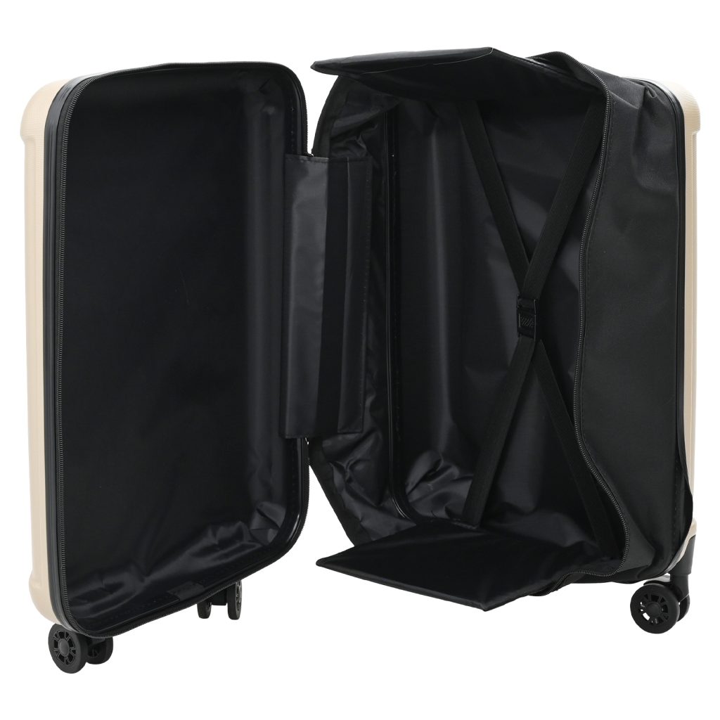 Kansiollinen matkalaukku kova kuori 24" shampanja 43x27x66 cm ABS - Image 3