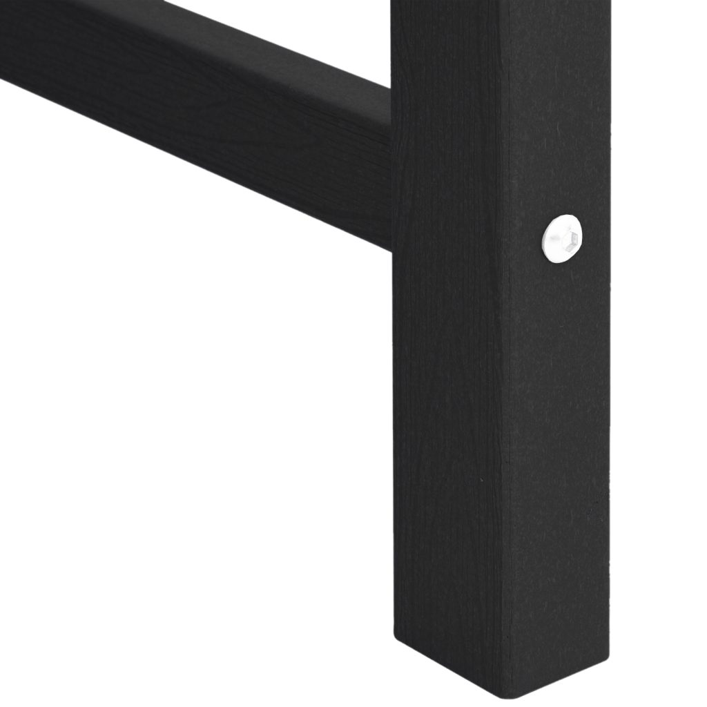 Puutarha ruokatuolit 2 kpl Musta HDPE - Image 10