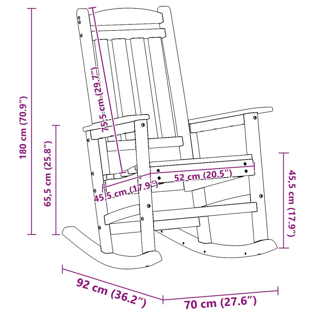 puutarhakeinutuoli Laivastonsininen 70x92x108 cm HDPE - Image 10