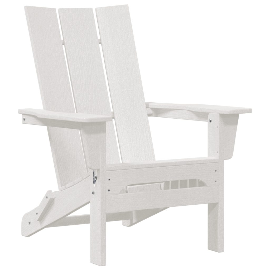 taittuva Adirondack-tuoli Valkoinen 74.5x80.5x90 cm HDPE - Image 2
