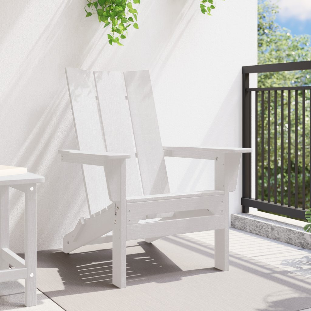 taittuva Adirondack-tuoli Valkoinen 74.5x80.5x90 cm HDPE - Image 3