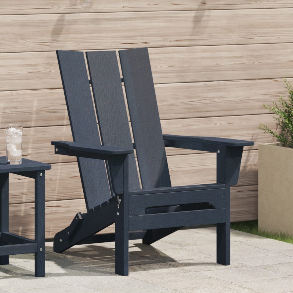 kokoontaitettava Adirondack-tuoli Laivastonsininen 74.5x80.5x90 cm HDPE