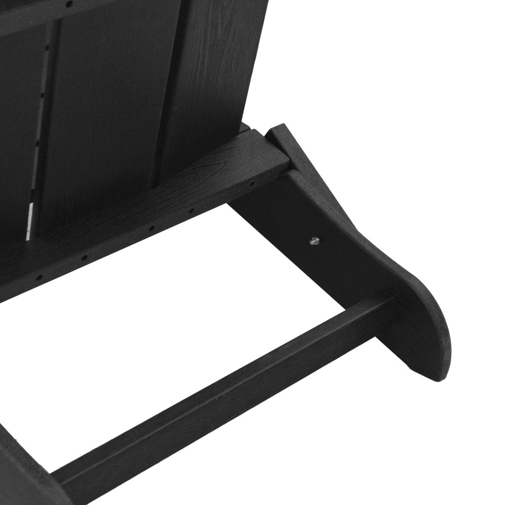Taitettava Adirondack-tuoli Musta 74.5x80.5x90 cm HDPE - Image 9