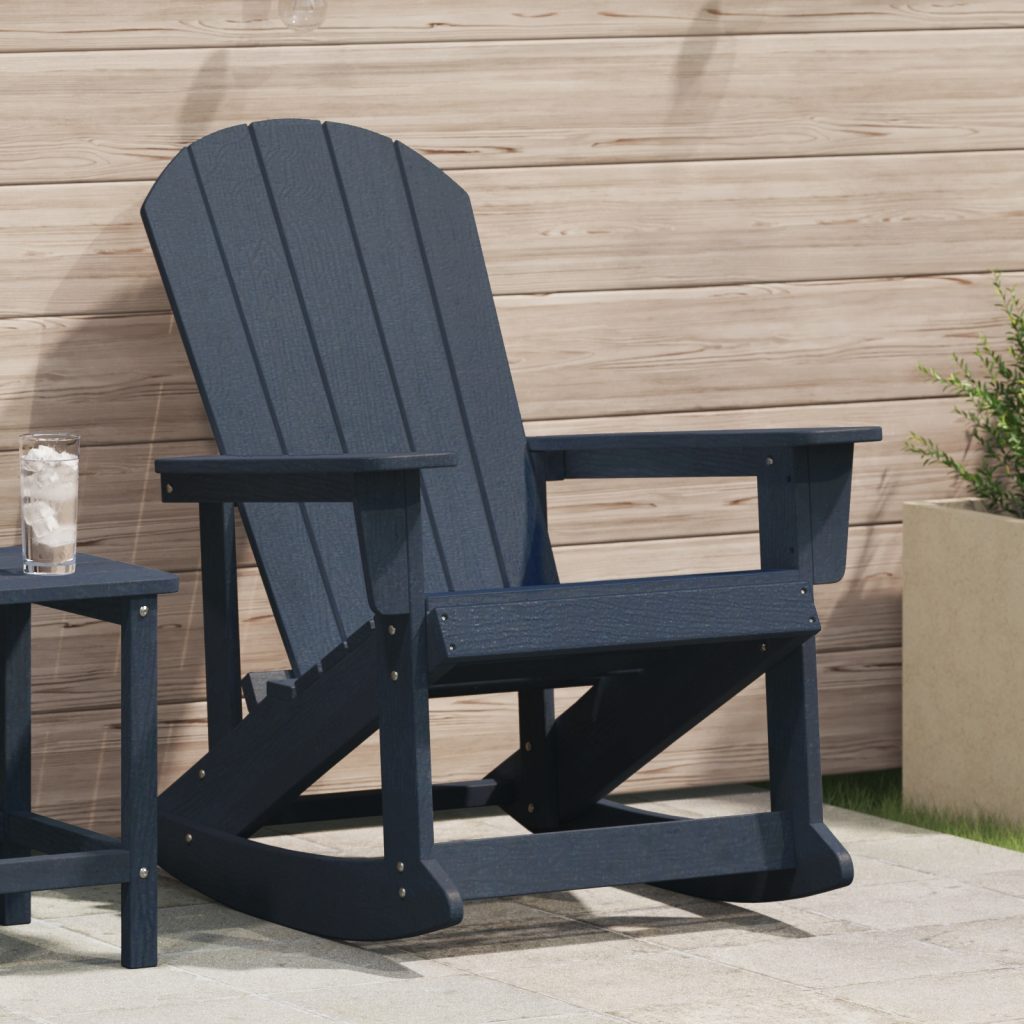 Adirondack-keinutuoli Laivastonsininen 73.5x92x90 cm HDPE