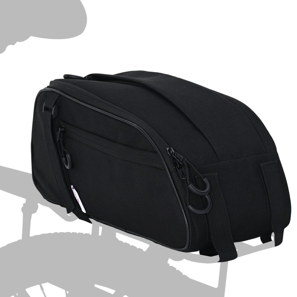 Polkupyörälaukku Pannier Telineelle 8 L Musta 38x16x16 cm - Image 2