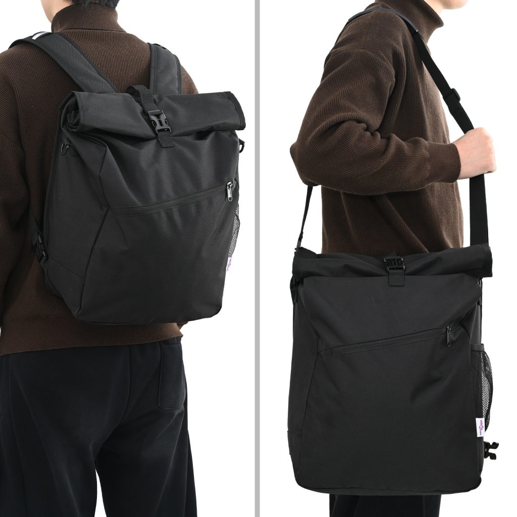 Pyöräilysäilytys pannier-telineelle 25 L Musta 33x16x48 cm - Image 3