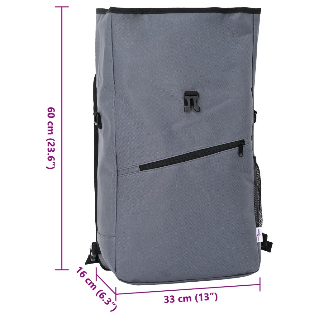 Polkupyörälaukku Pannier Rack 25 L Harmaa 33x16x48 cm - Image 12