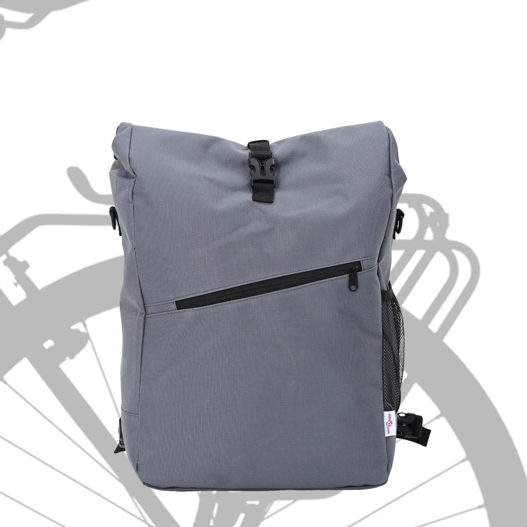 Polkupyörälaukku Pannier Rack 25 L Harmaa 33x16x48 cm - Image 3