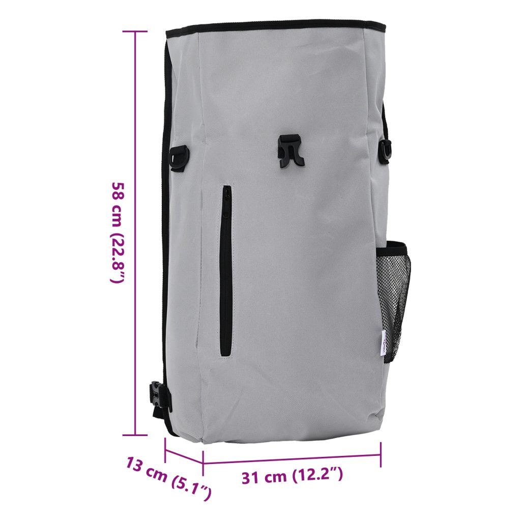 Polkupyörälaukku tarviketelineelle 20 L Harmaa 31x13x58 cm - Image 12