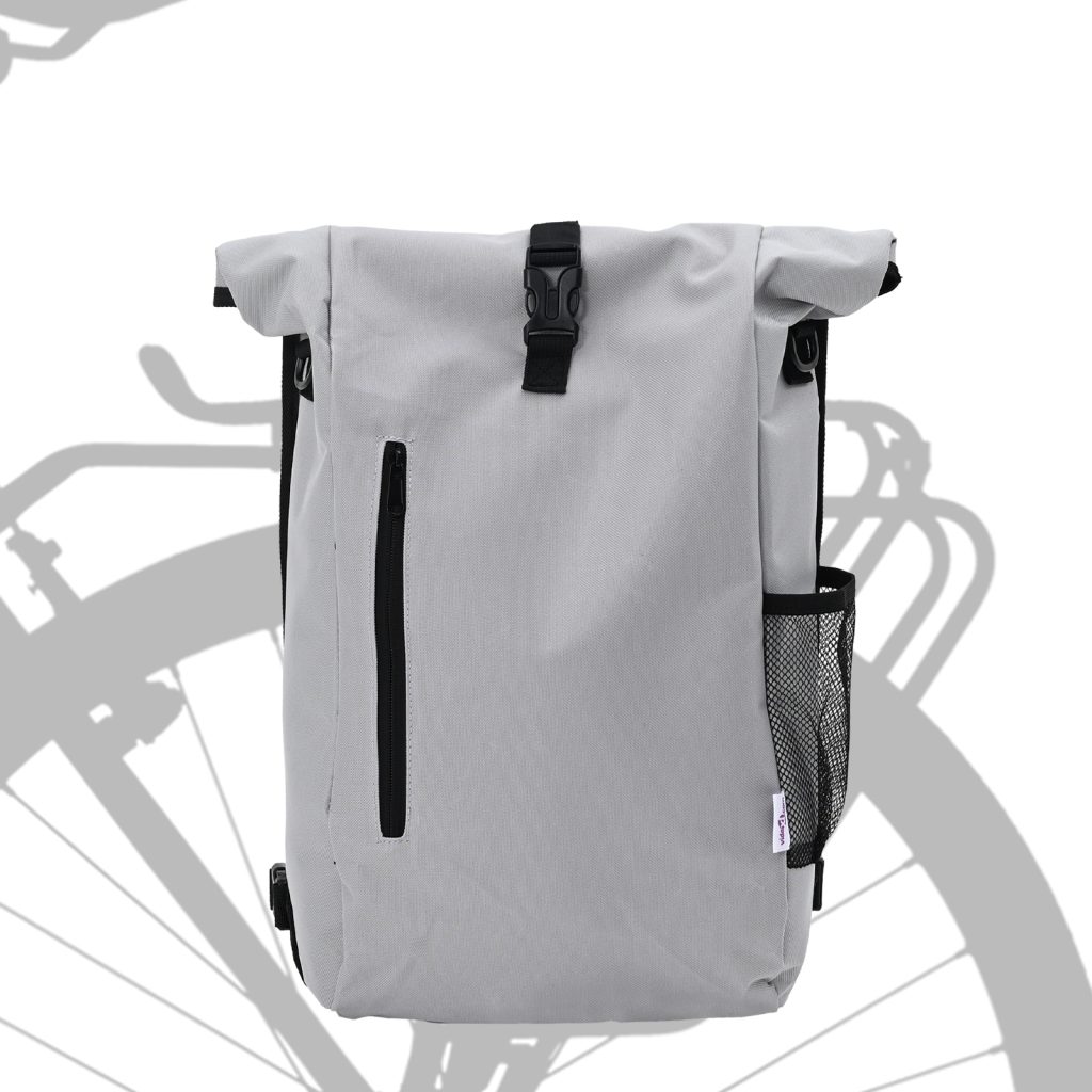 Polkupyörälaukku tarviketelineelle 20 L Harmaa 31x13x58 cm - Image 2