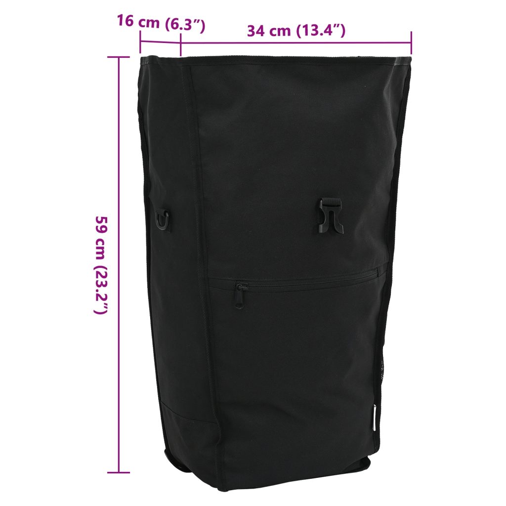 pyöräkassi tavaratelineelle 20L musta 34x16x59 cm - Image 12