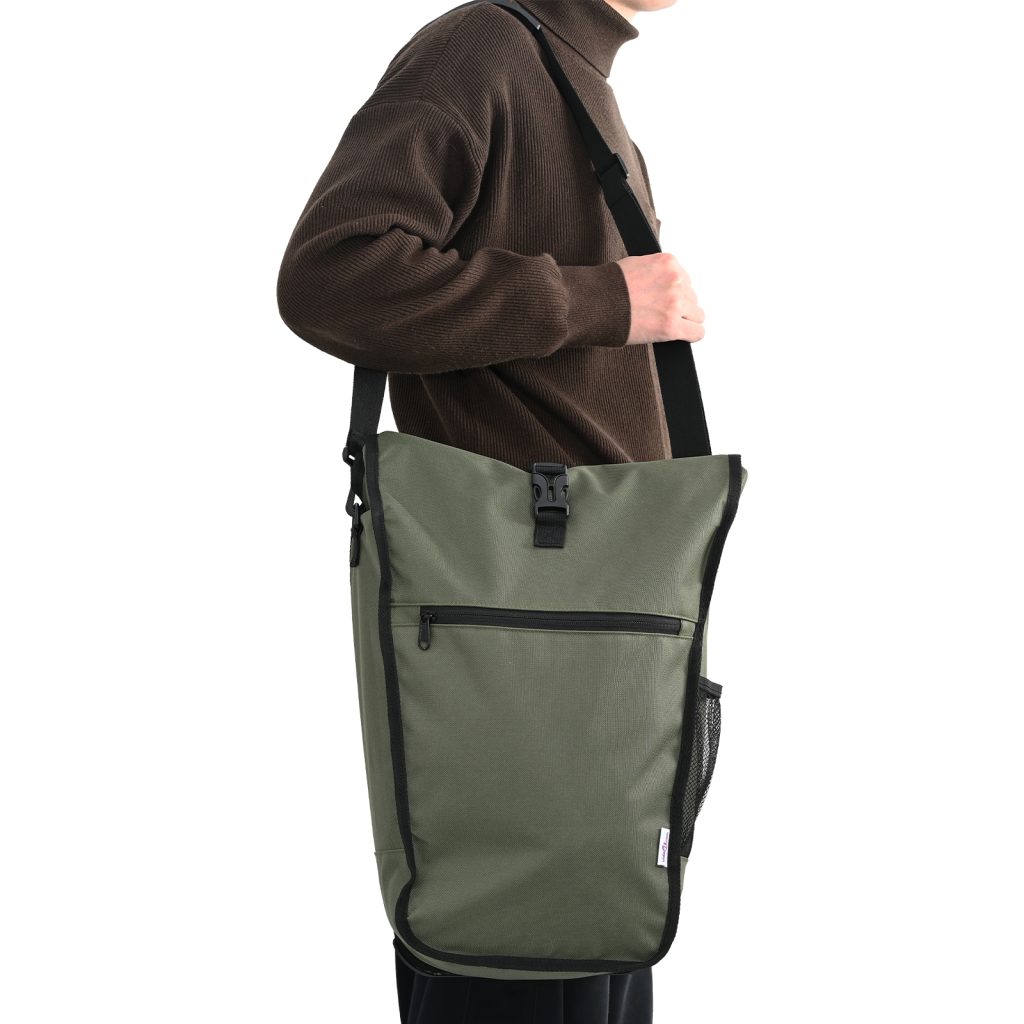 Polkupyörälaatikko pannierille 20 L Oliivinvihreä 34x16x59 cm - Image 3