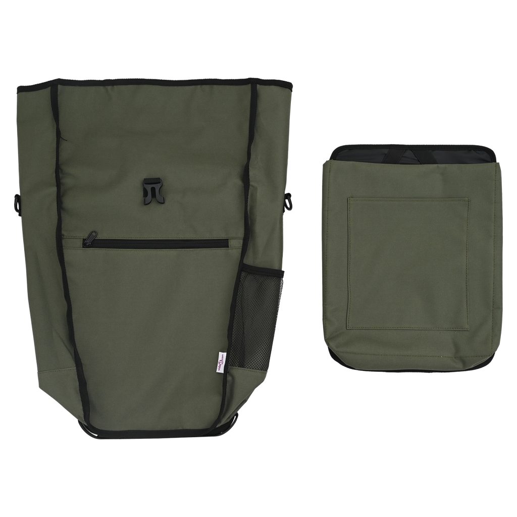 Polkupyörälaatikko pannierille 20 L Oliivinvihreä 34x16x59 cm - Image 5