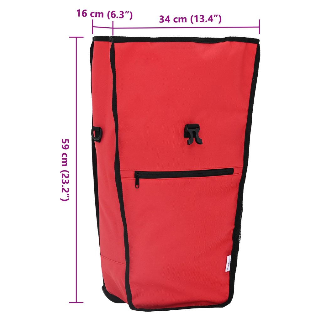 Pyörälaukku Pannier Telineelle 20 L Punainen 34x16x59 cm - Image 12