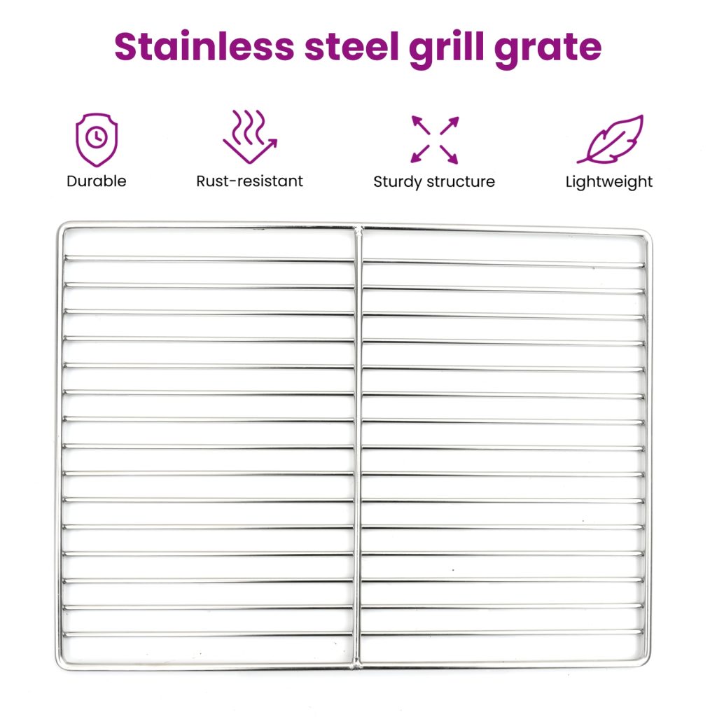 BBQ Grillin Restus Suorakaiteen muotoinen 40x30 cm Ruostumaton Teräs - Image 4