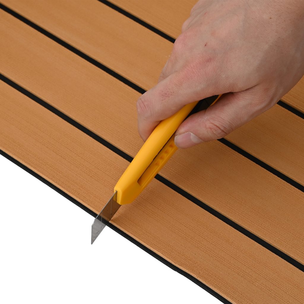 Veneen Lattia Itse Kiinnittyvä Ruskea ja Musta 240x90 cm EVA Vahto - Image 6
