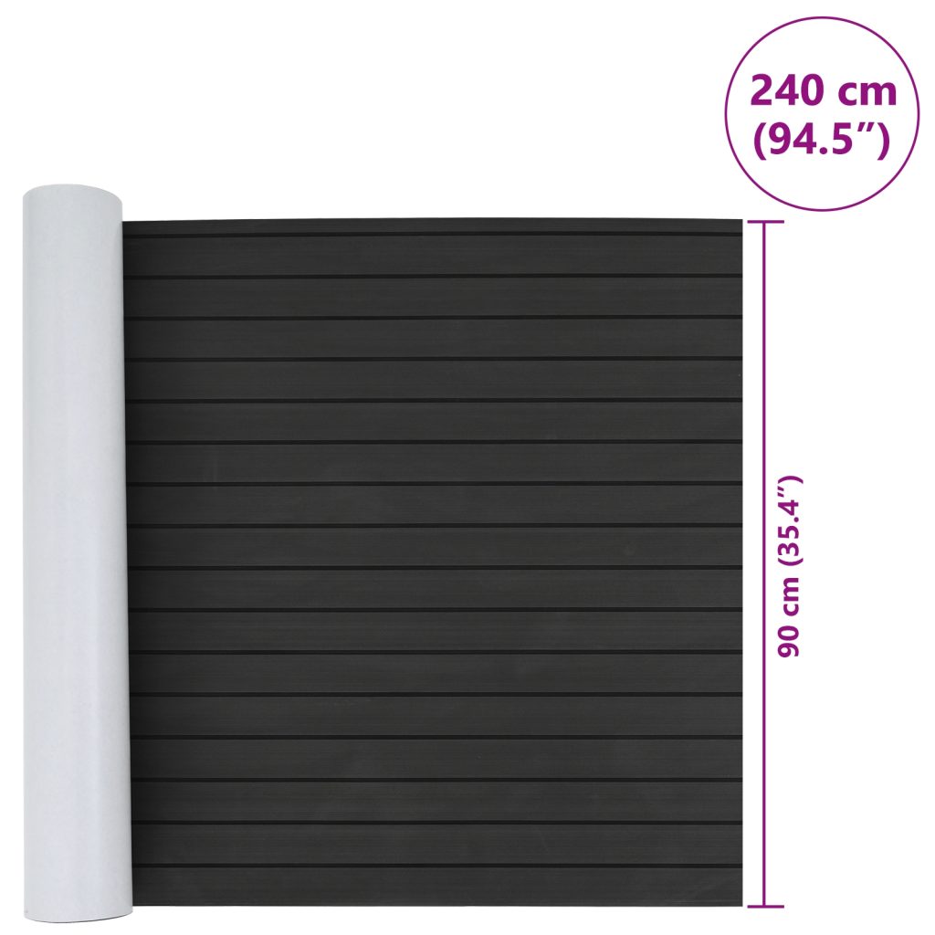 Vene Lattia Itsekiinnittyvä Tummanharmaa & Musta 240x90 cm EVA Vaahdotettu - Image 8