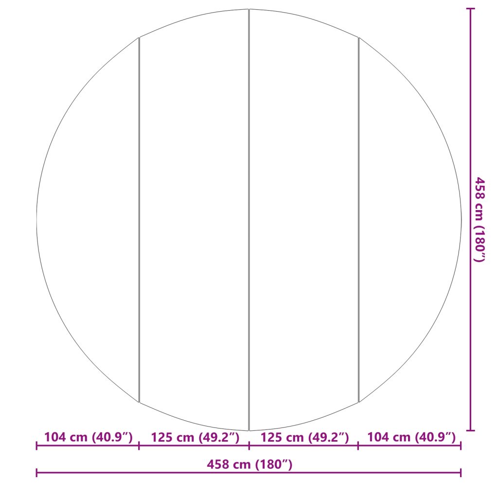 Pyöreä allaspeite Musta Muovi Ø 458 cm Allaspeite Pyöreä - Image 7
