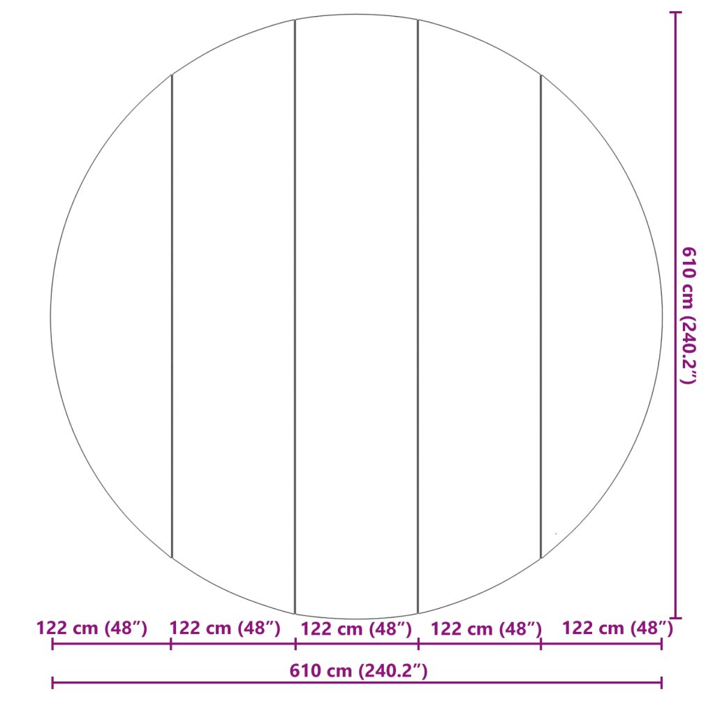 Pyöreä Allaspeite Musta Muovi Ø 610 cm Allaspeite Pyöreä - Image 7