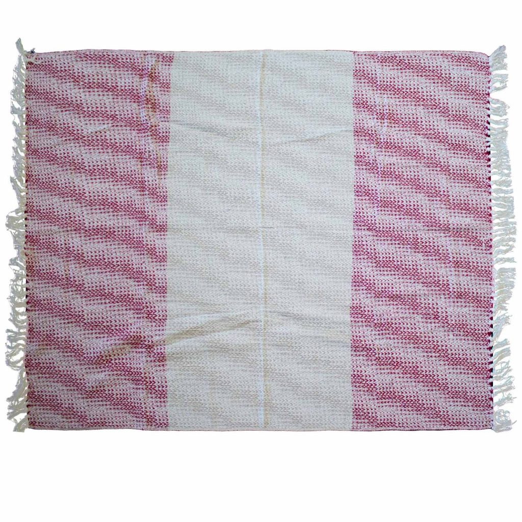 Boho puuvillaviltti rubiininpunainen - 125x150cm - Image 6