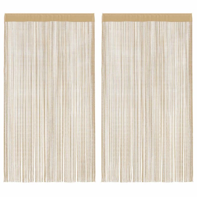 String-verhot 2 kpl 100x250 cm Beige