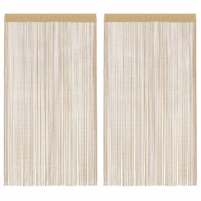 String-verhot 2 kpl 140x250 cm Beige
