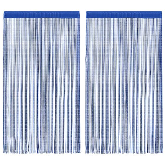 String-verhot 2 kpl 100x250 cm Sininen