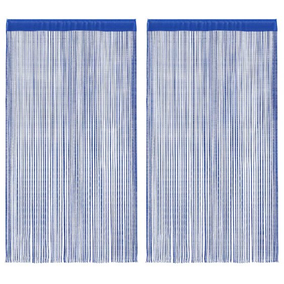 String-verhot 2 kpl 140x250 cm Sininen