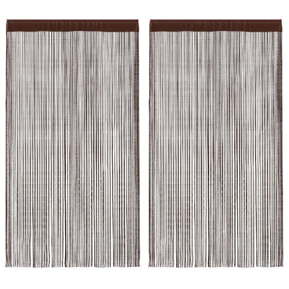 String-verhot 2 kpl 140x250 cm Ruskea