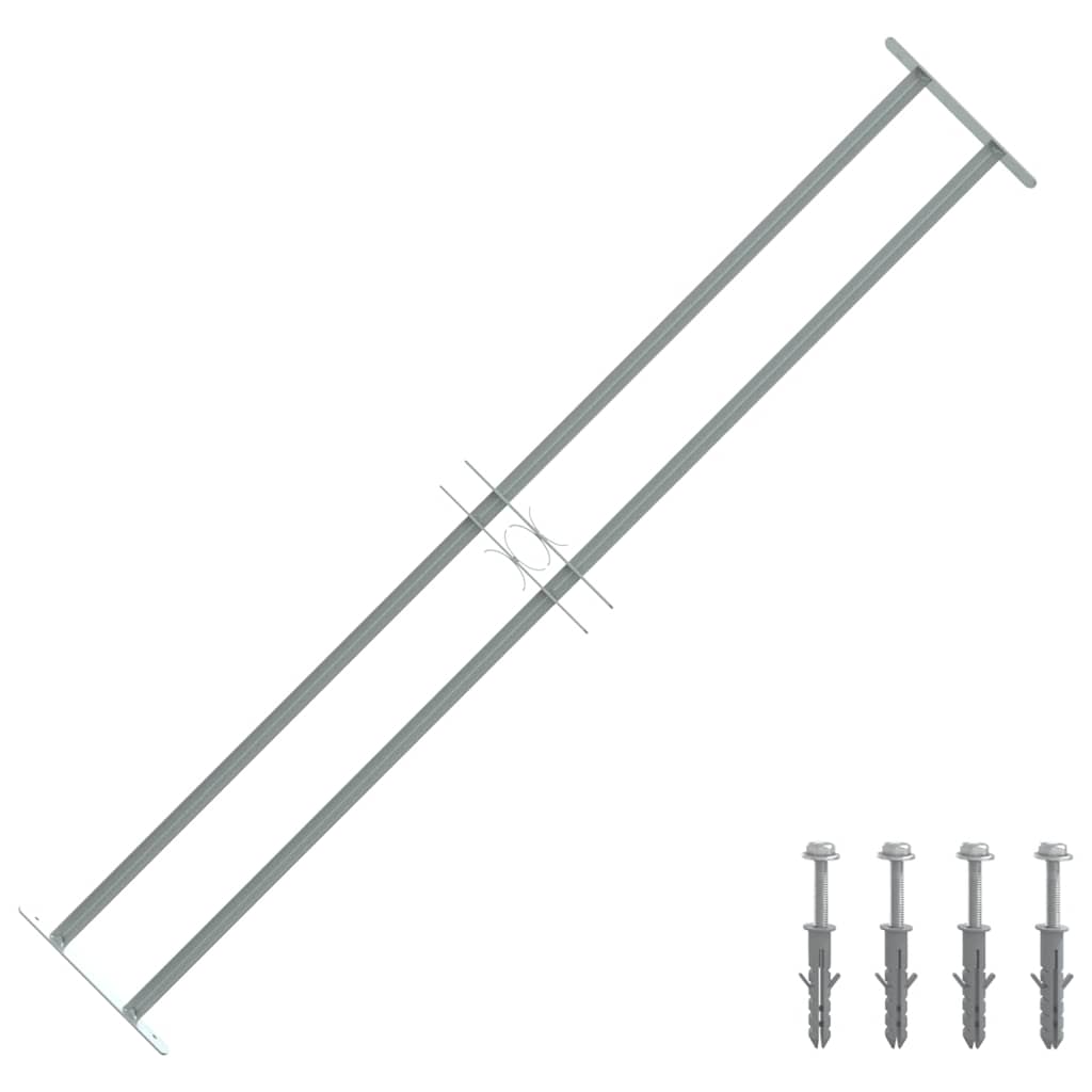 Säädettävä Ikkunan Turvaristikko 2:lla Poikkitangolla 1000-1500 mm