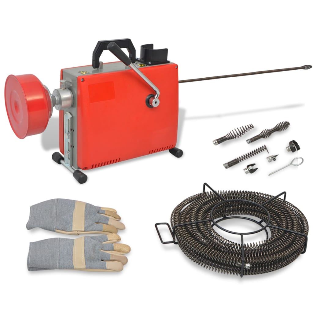 Putkien puhdistustyökalu 250 W 15 m x 16 mm, 4,5 m x 9,5 mm