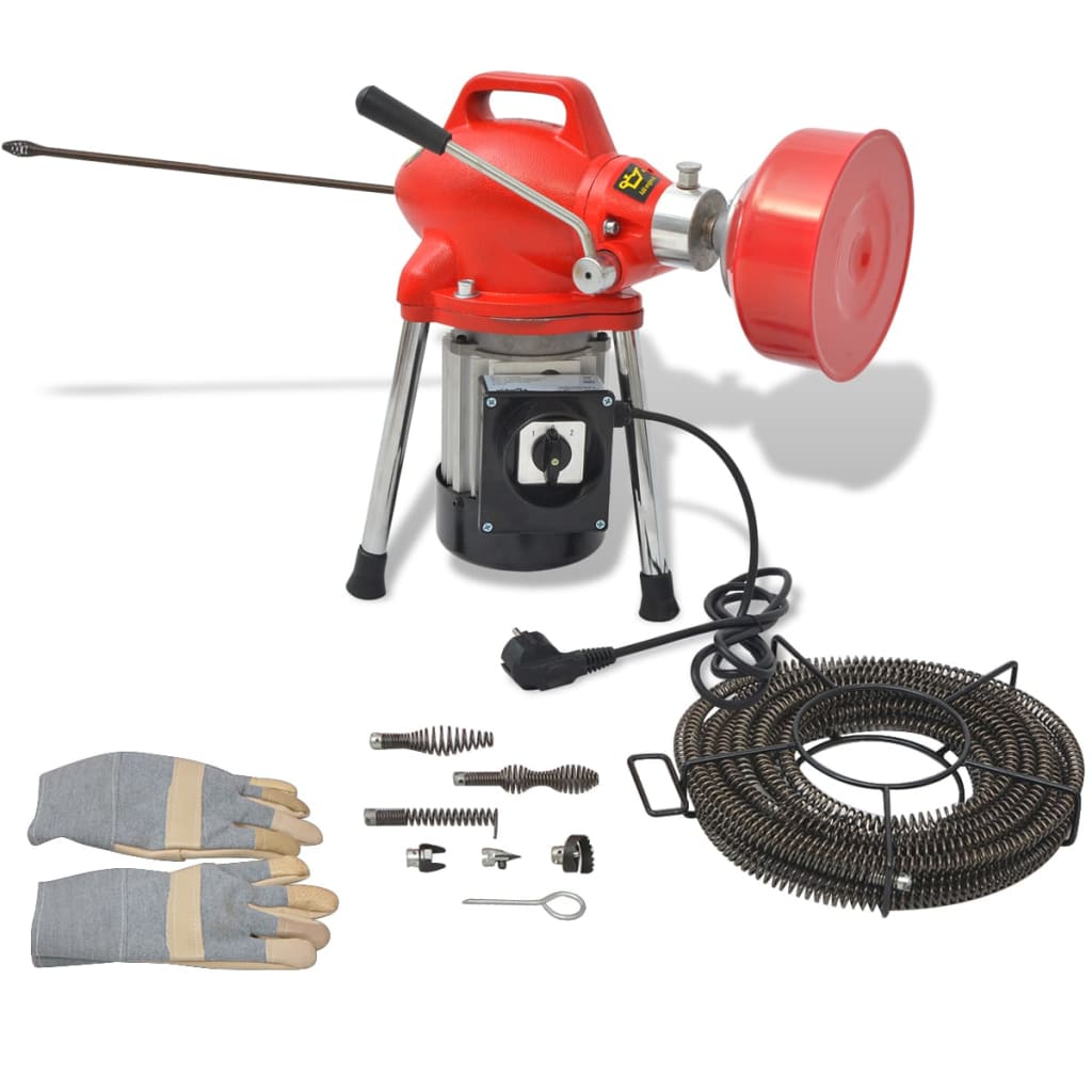 Putkien puhdistustyökalu 250 W 12,5 m x 16 mm, 4,5 m x 9,5 mm