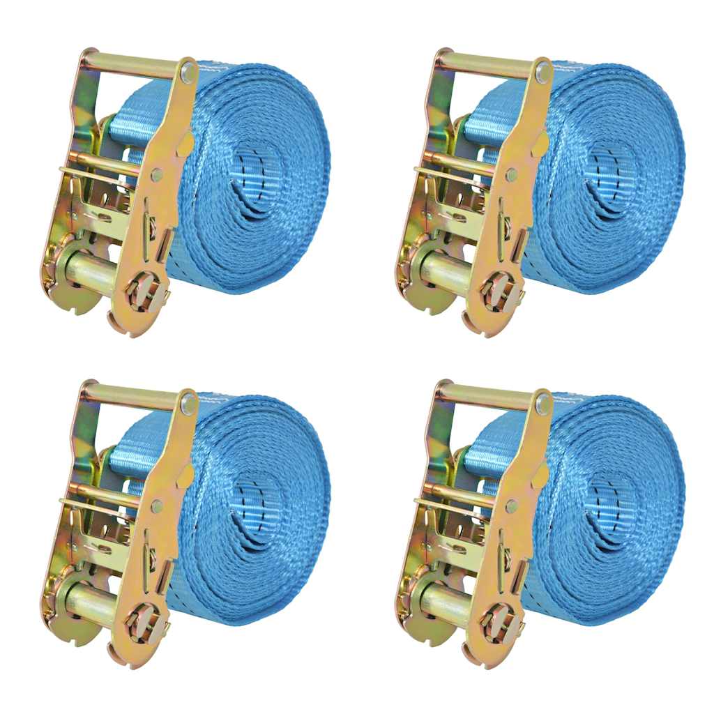 Räikkä kuormaliinat 4 kpl 2 tonnia 6mx38mm Sininen