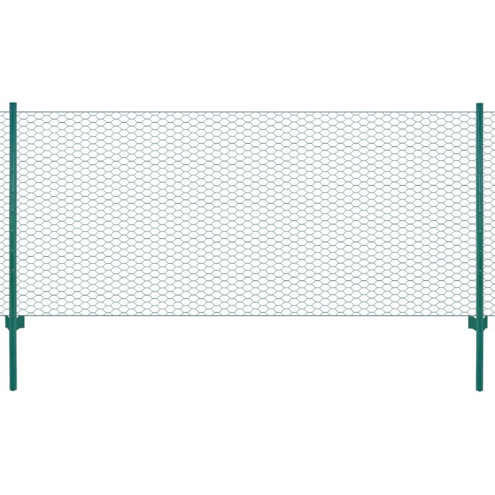 Verkkoaita tolpilla teräs 25x0,5 m vihreä