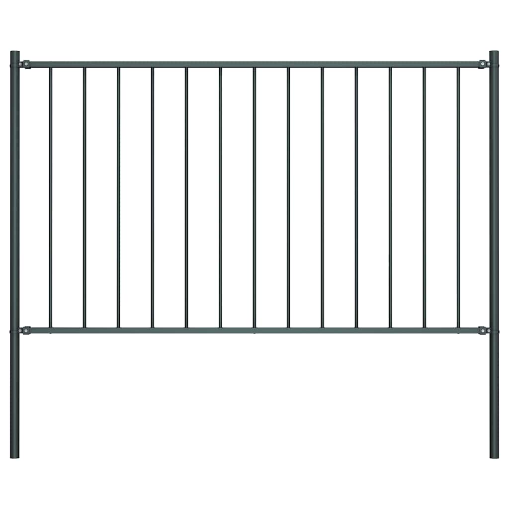 Aitapaneeli tolpilla jauhemaalattu teräs 1,7x0,75 m antrasiitti