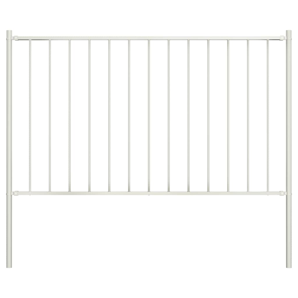 Aitapaneeli tolpilla jauhemaalattu teräs 1,7x0,75 m valkoinen