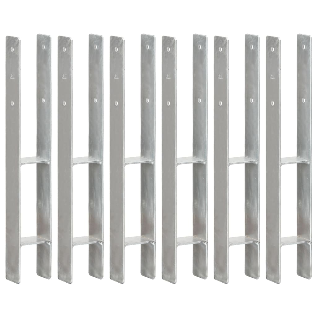 Aita-ankkurit 6 kpl hopea 8x6x60 cm galvanoitu teräs