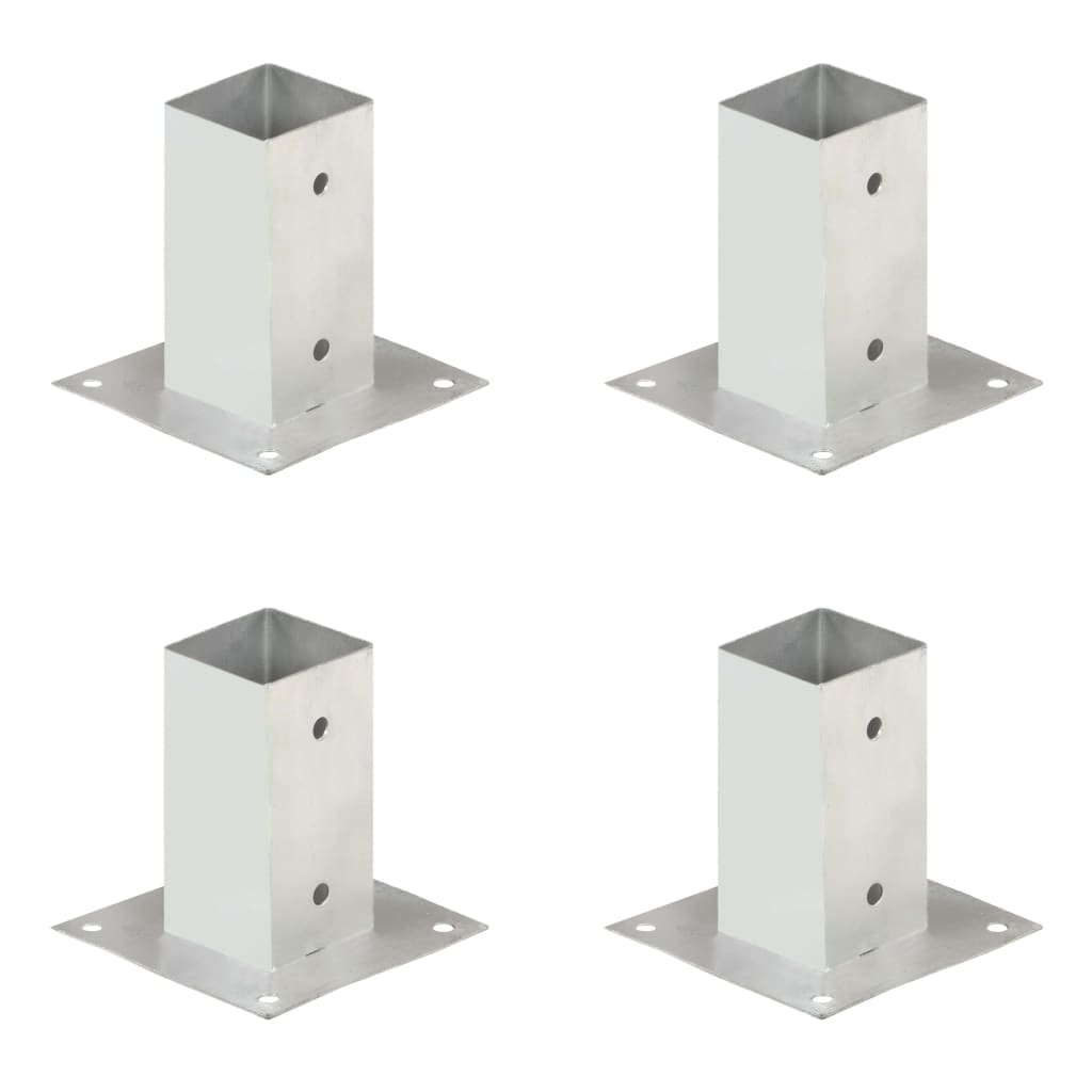 Aitatolpan jalat 4 kpl galvanoitua metallia 71 mm