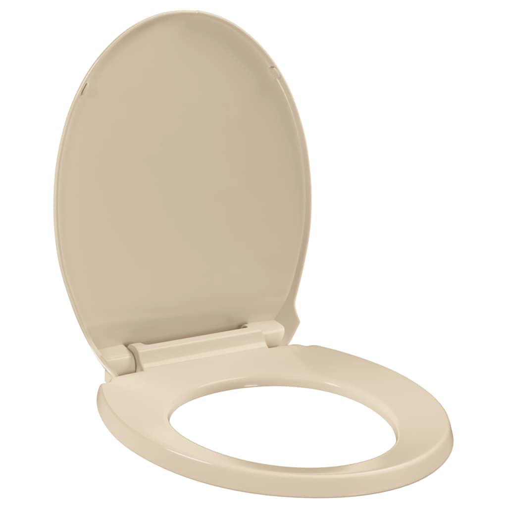 WC-istuin pehmeästi sulkeutuva beige soikea